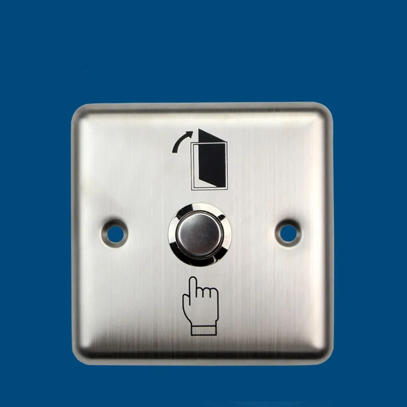 

Free Shipping 86*86mm Stainless Steel Door Exit Button for Access Control Push Release Switch Panel