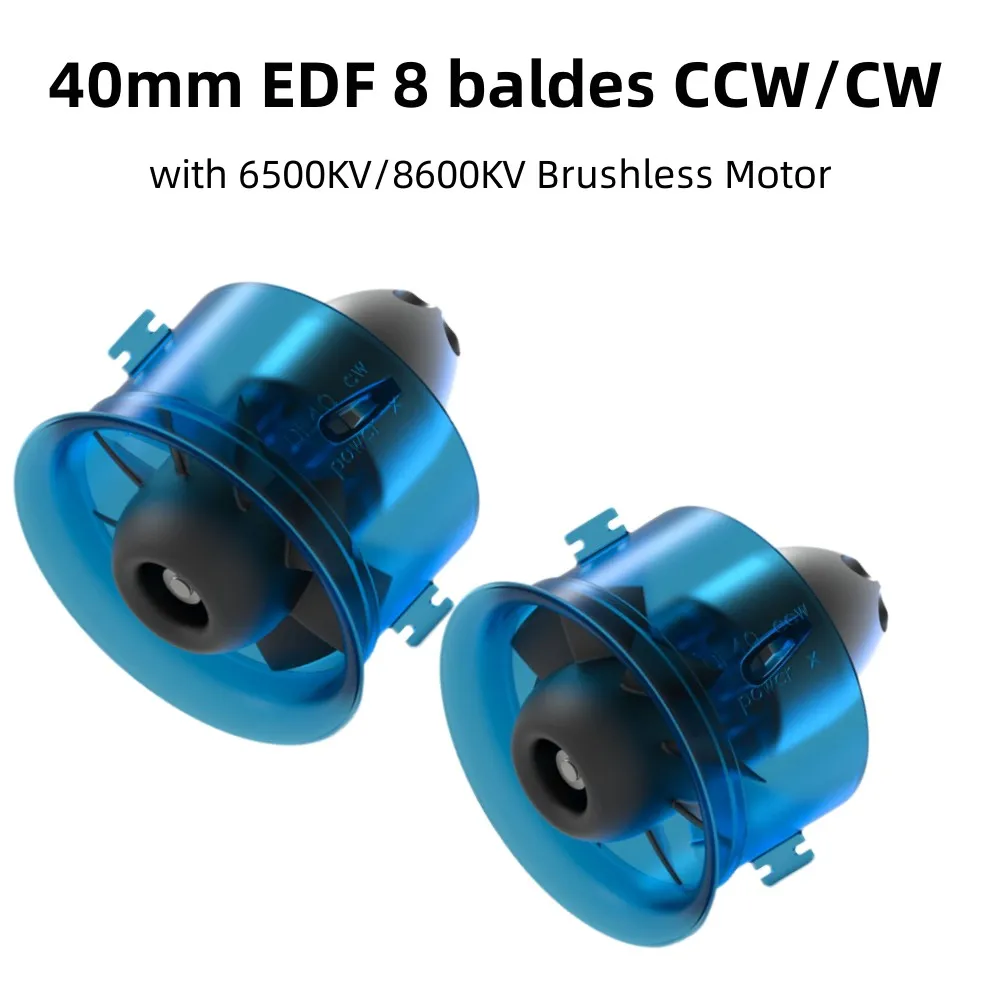 40 мм EDF 8 baldes CCW/CW Ducted fan system EDF с 6500KV 8600KV бесщеточный двигатель поддержка 3S/4S для модели самолета RC Jet Plane