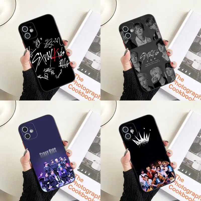 

Kpop Stray Kids Phone Case Colorful Bumper Trasparent For iPhone 13 12 11 Pro Max XR X XS Mini 7 8 Plus Hard Shockproof Case