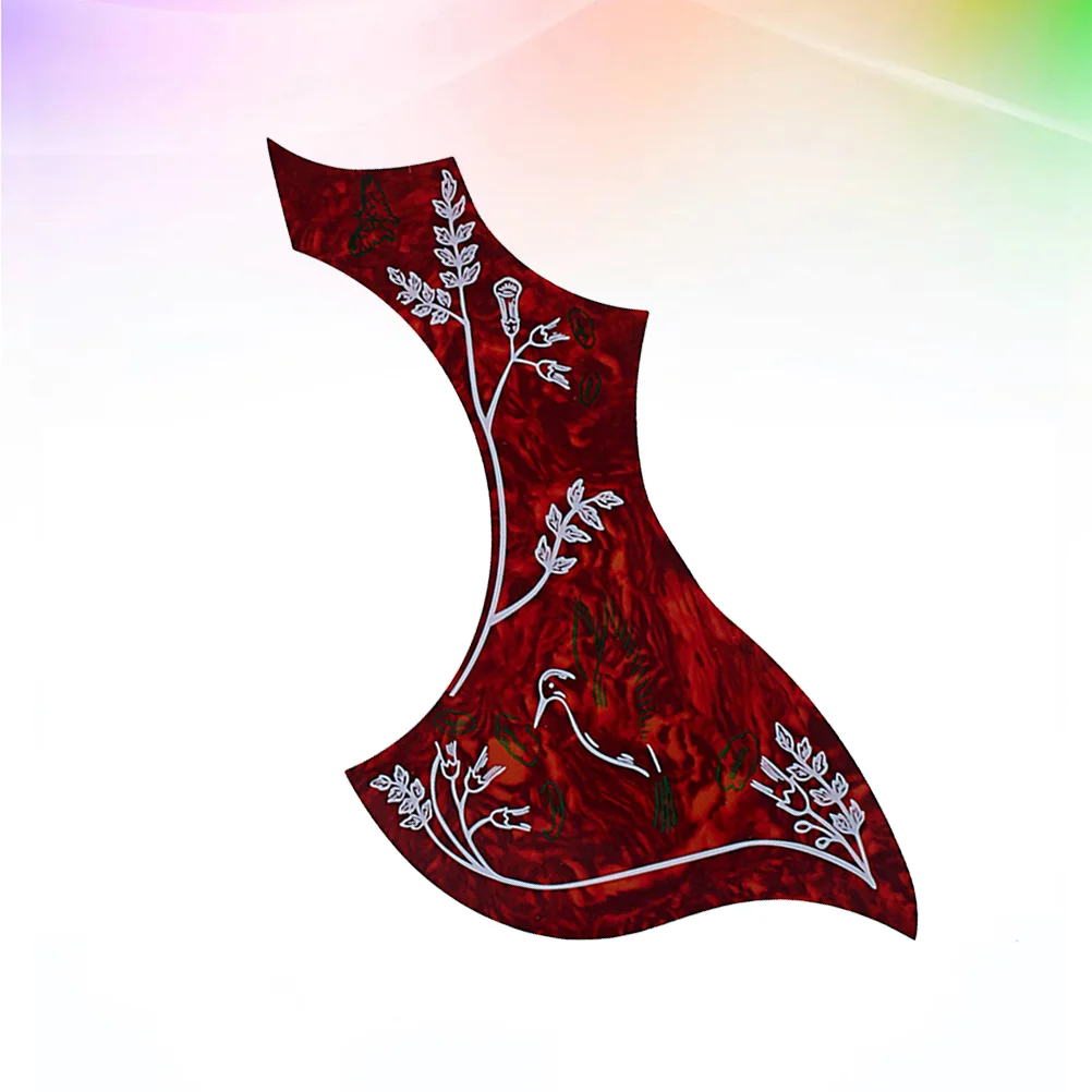 

Acoustic Guitar Pickguard Flower and Bird Pattern Self- adhesive Pick Guard Sticker Anti- scratch Guitar Celluloid Plate