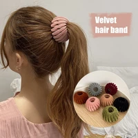 woman suede hairpins hair styling donut bun curler maker ring twist tool hair clip claws barrettes headband accessories