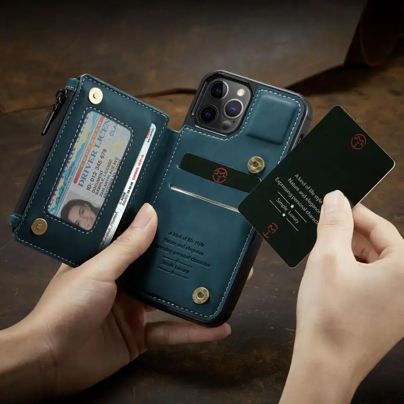 Чехол-Кошелек для смартфона с защитой от падения и отделением для карт для телефона женской серии Роскошный кошелек из искусственной кожи на молнии чехол для телефона с защитой от падения