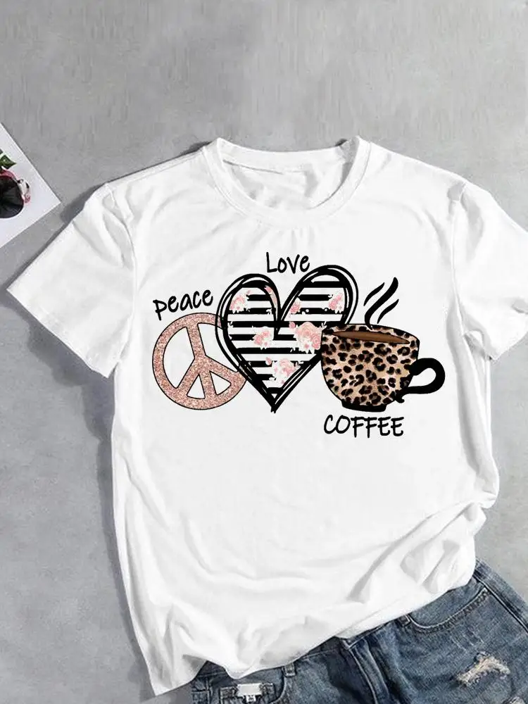 Футболка женская с коротким рукавом модная Повседневная рубашка принтом