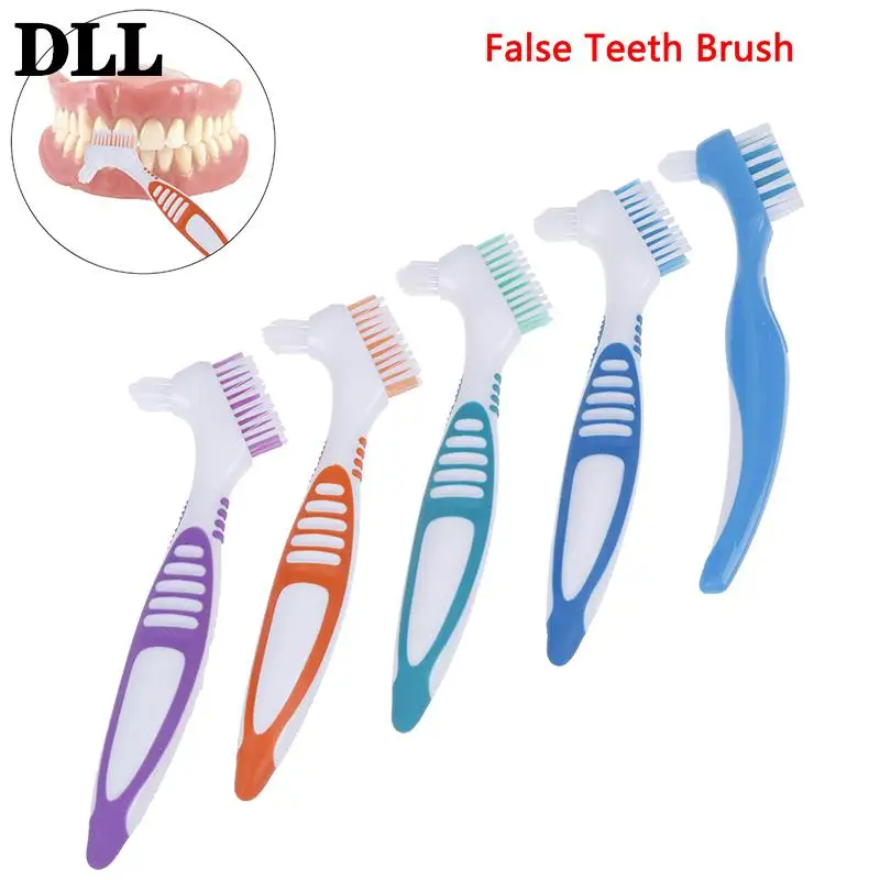 

Denture Cleaning Brush Dedicated Denture False Teeth Brush Oral Care Tooth Brush