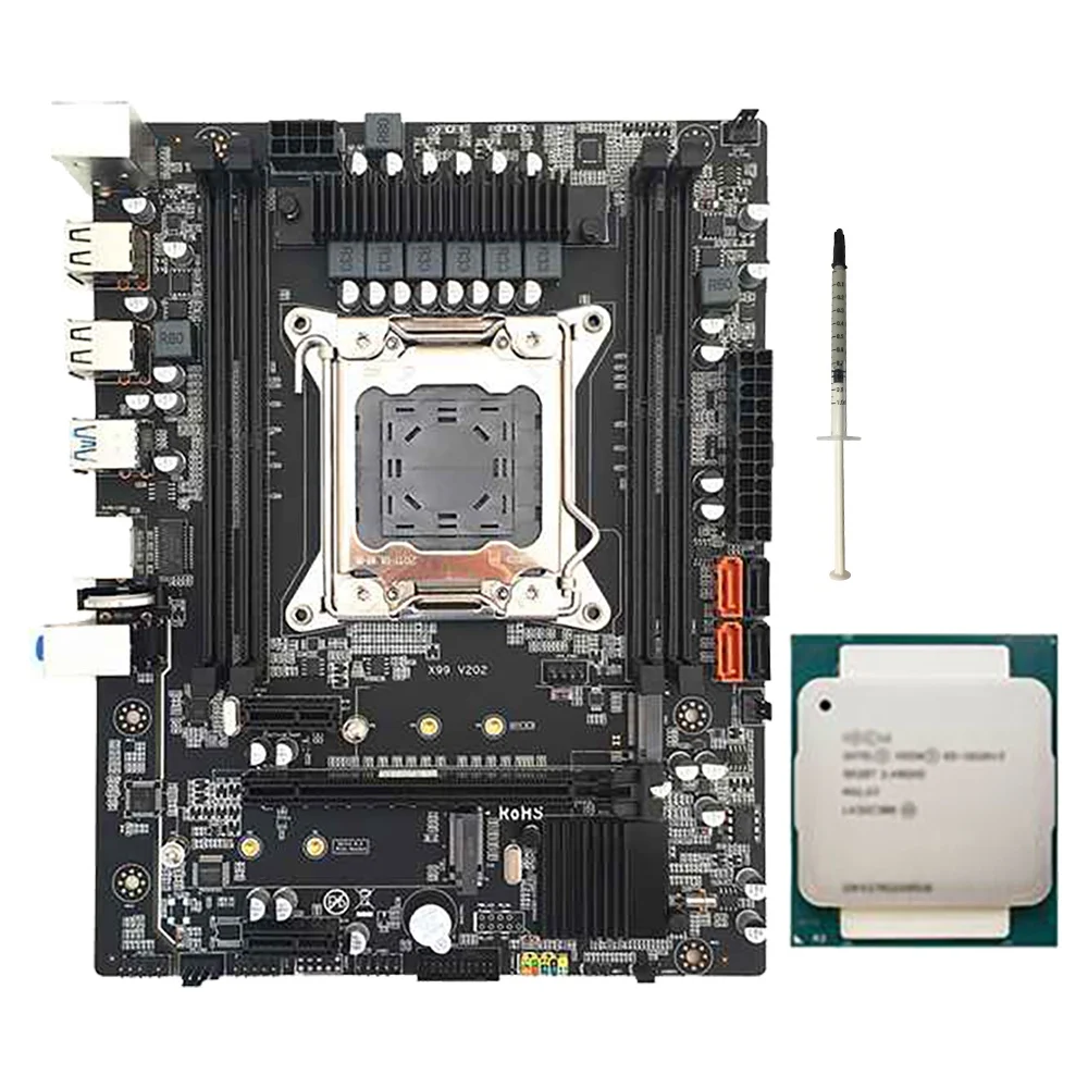 

Набор материнской платы X99 с процессором E5 2620 и термопастой, LGA2011-3 Pin 4 xddr4 REG ECC память USB3.0 M.2 NVME SATA3.0