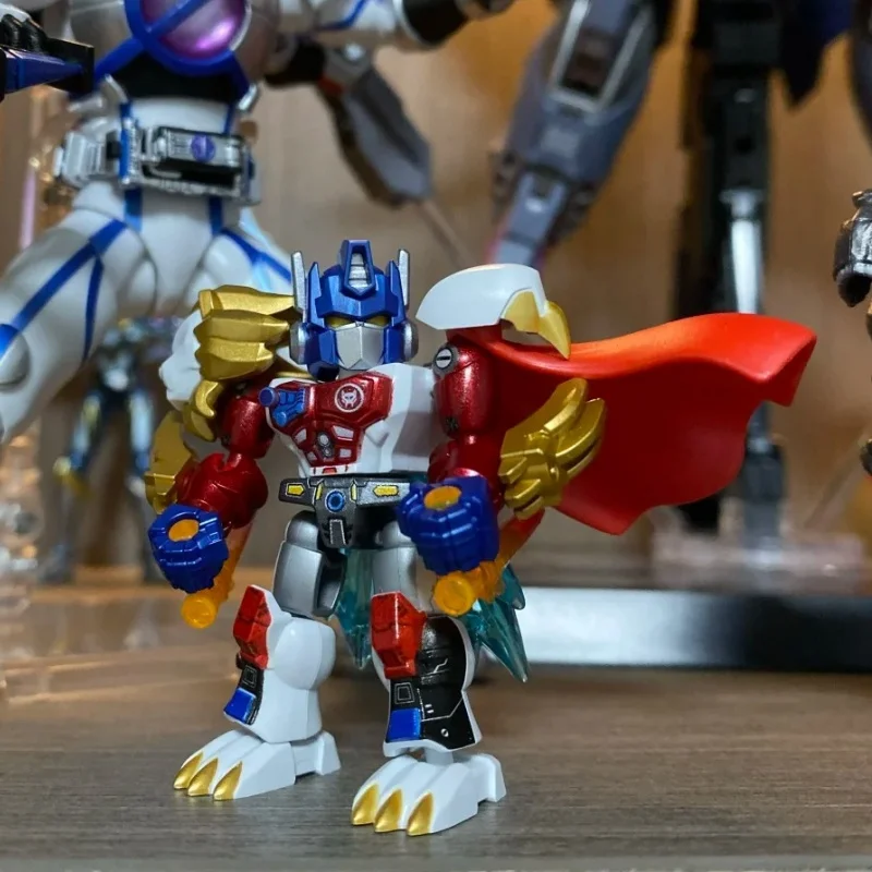 Фото Коллекционная фигурка-конструктор Blokees Transformers Defender Version 7 Beast Wars Оптимус Прайм в слепой коробке, настольное украшение, подарок для хобби №2