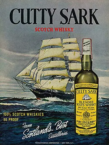 Cutty Sark шотландский виски Настенный декор металлический жестяной знак 8x12 дюймов