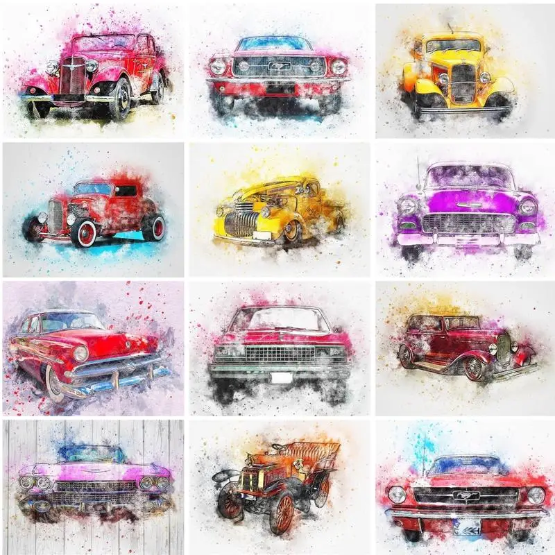 

GATYZTORY DIY Pictures By Numbers Car Kits Coloring By Number Landscape Drawing On Canvas Hand Painted Art Gift Home Decor