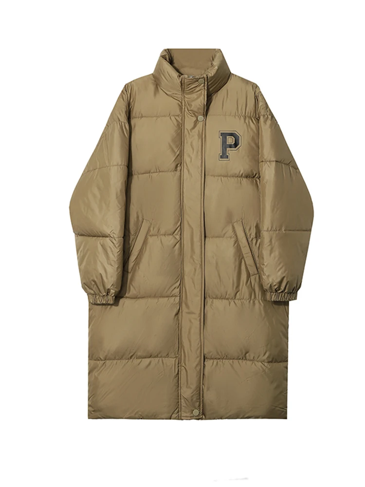 Winter Warm Puffer Down Coats Women Casual Letters Pattern Long Sleeve Stand Collar Long Jackets Outerwear Parkas enlarge