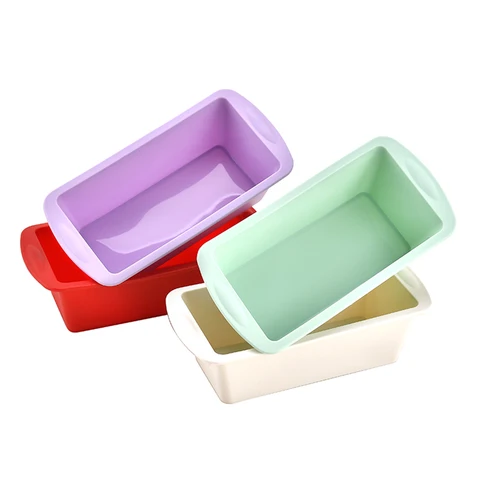 1/4pcs Hanehalkı Dikdörtgen Silikon Kalıp Şeker Tost Kalıp Paskalya Ekmek Diy Mutfak Malzemeleri Kek Bakeware Pan Pişirme Araçları