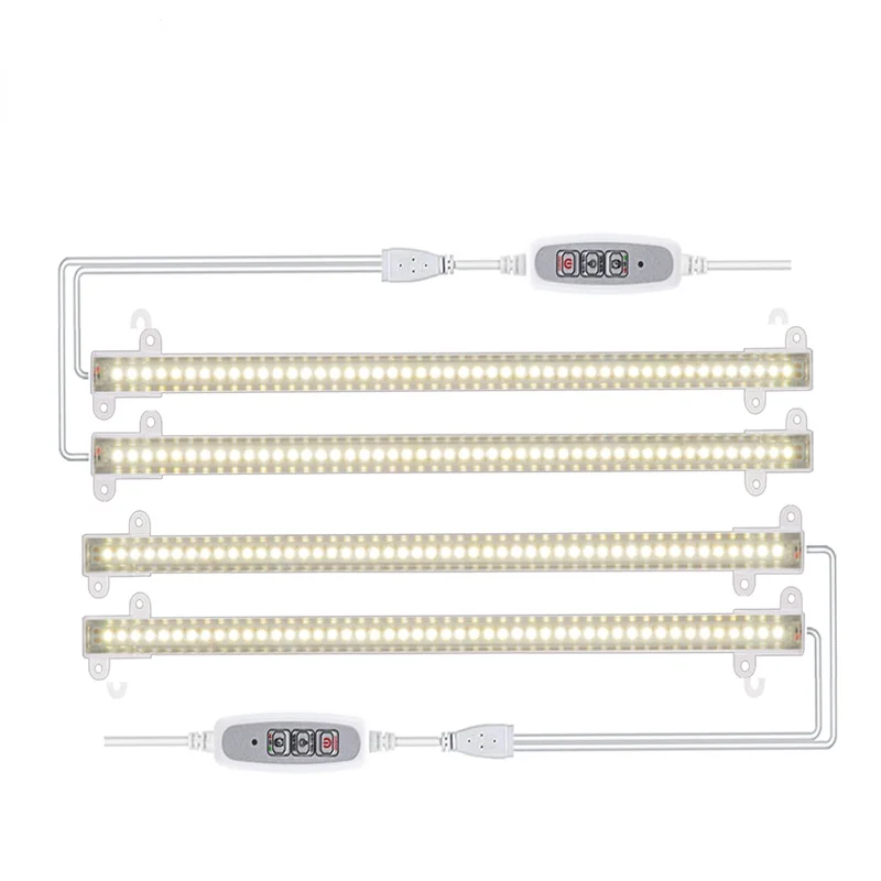 Strips 40w Phytolamp For Plants 4pcs Bars Full Spectrum White Led Timer Phyto Lamp Hydroponic Dimmable Bar