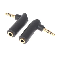 1pc gold plated elbow 3 5mm male to female dual channel extension adapter 3 l type headphone audio conversion plug
