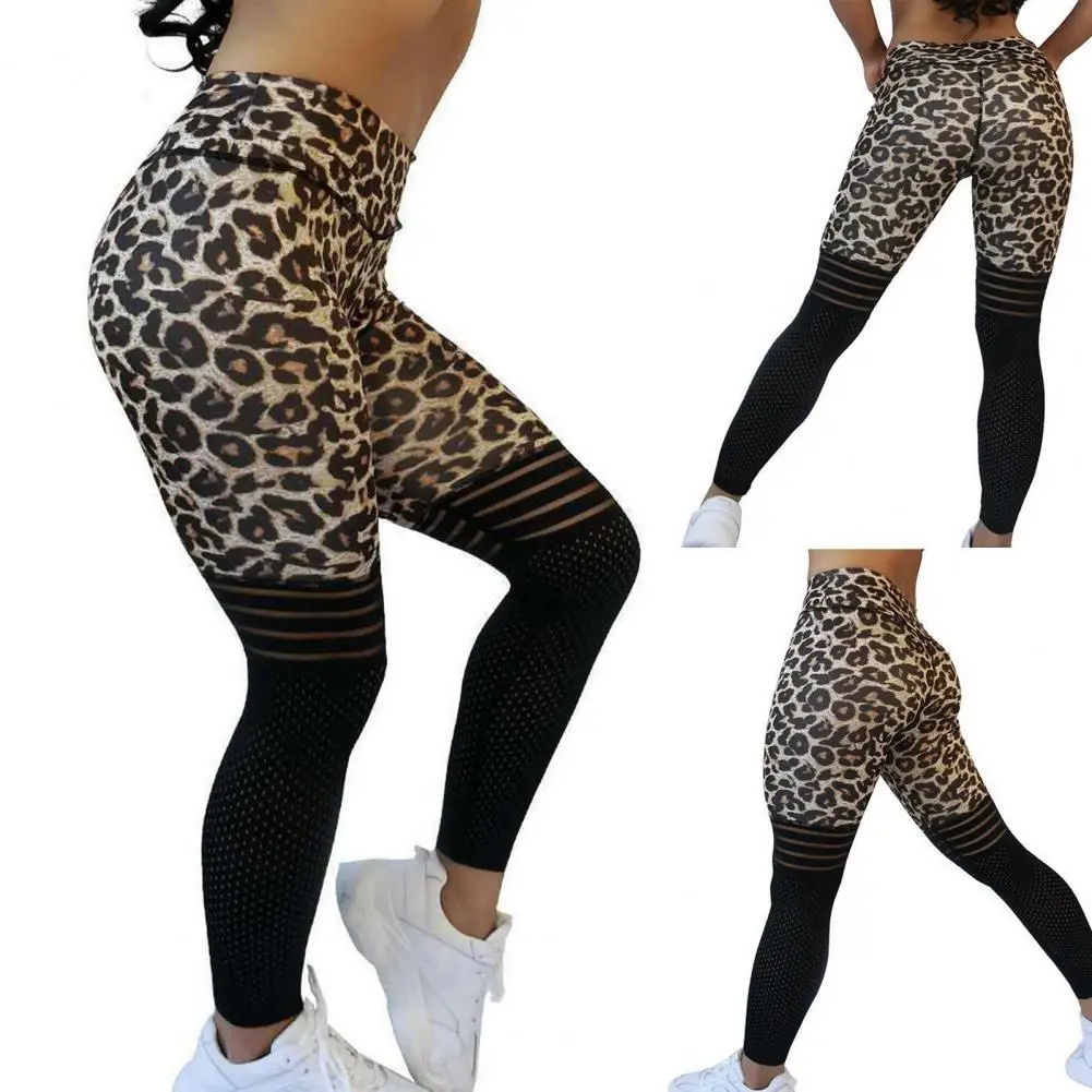 

Splicing Design High Waist Black Ankle Length Women Pants for Training