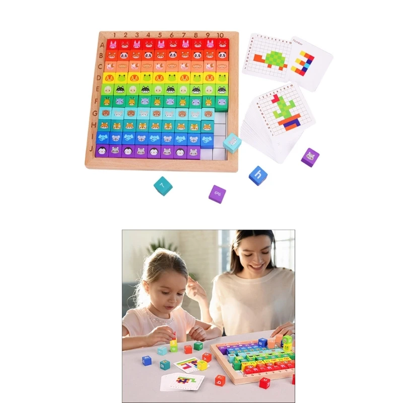

Montessori Toy Hundred Board 1-100 Numbers Counting Educational Game for Kids Toddlers Size 8.39x8.39 Inches