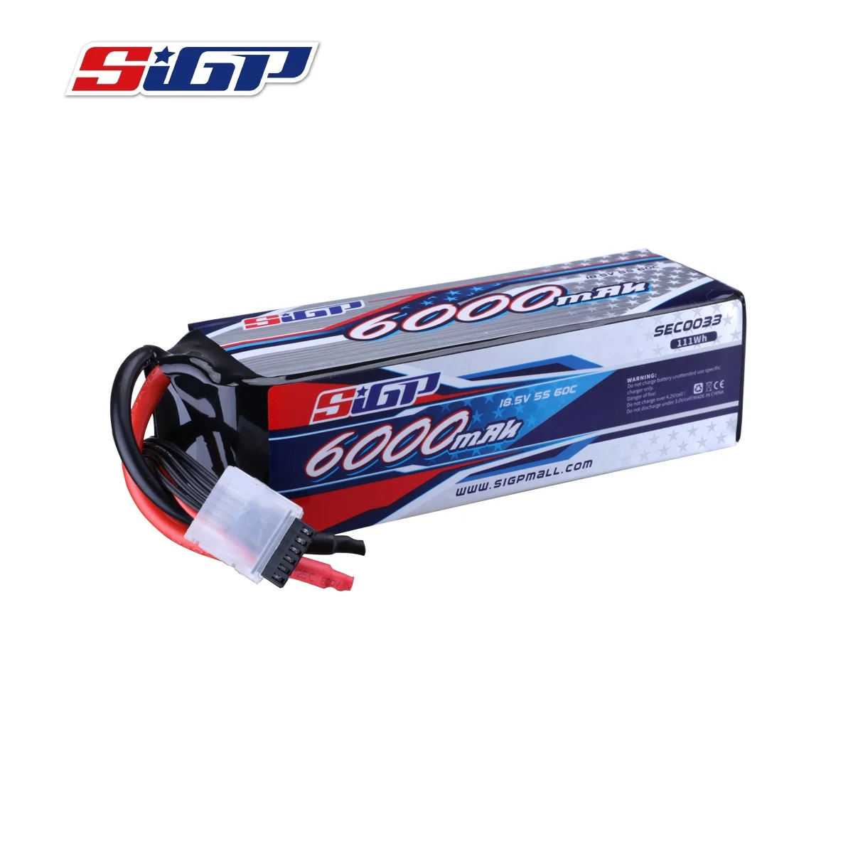 SIGP 5S 18.5V Lipo Battery 6000mAh 60C Big Capacity Soft Pack for RC Helicopter Airplane FPV Drone Quadcopter Racing Hobby enlarge