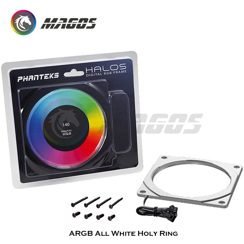 Phanteks 120mm Halos ARGB Fan Aperture 140mm LED RGB Ring Frame 12cm 14cm Mounting | Fluid DIY Cooling & Accessories
