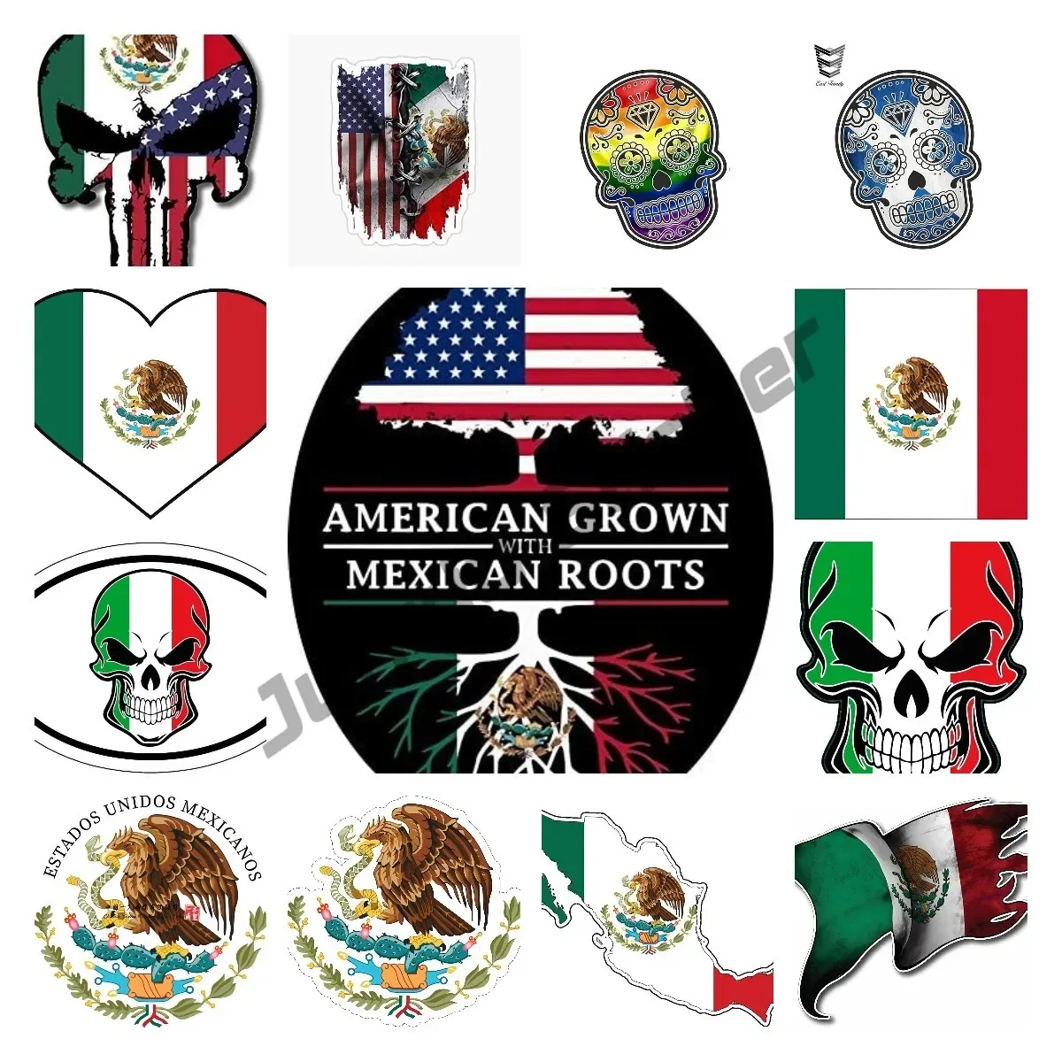 Виниловая наклейка Личность пожилая Мексика бампер череп на холодильник