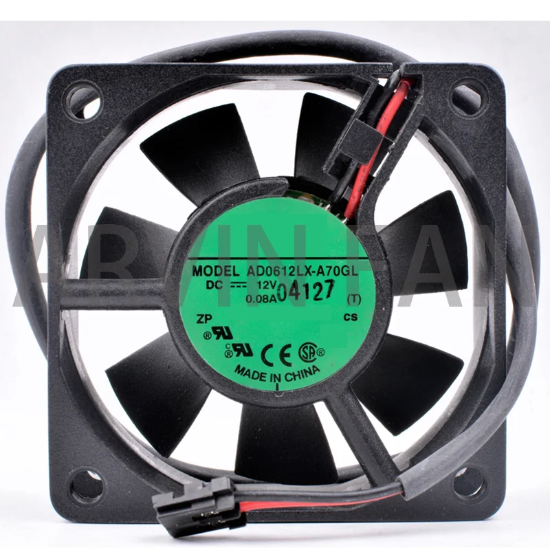 Абсолютно новый оригинальный телефон, 6 см, 6025 дюйма, 60x60x25 мм, 12 В, а, 2 линии, 2 контакта, тихий вентилятор охлаждения