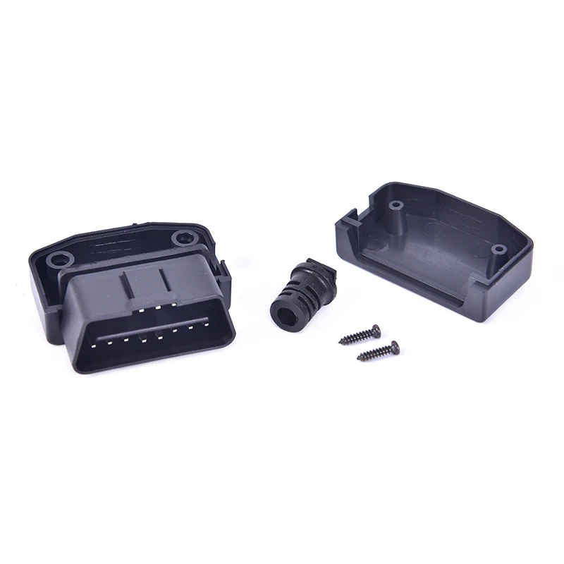 

Hot sale OBD2 L Type 16 Pin Sockets Connector Plug with Shell and Screw Male Auto Car Connector Cable Wire New