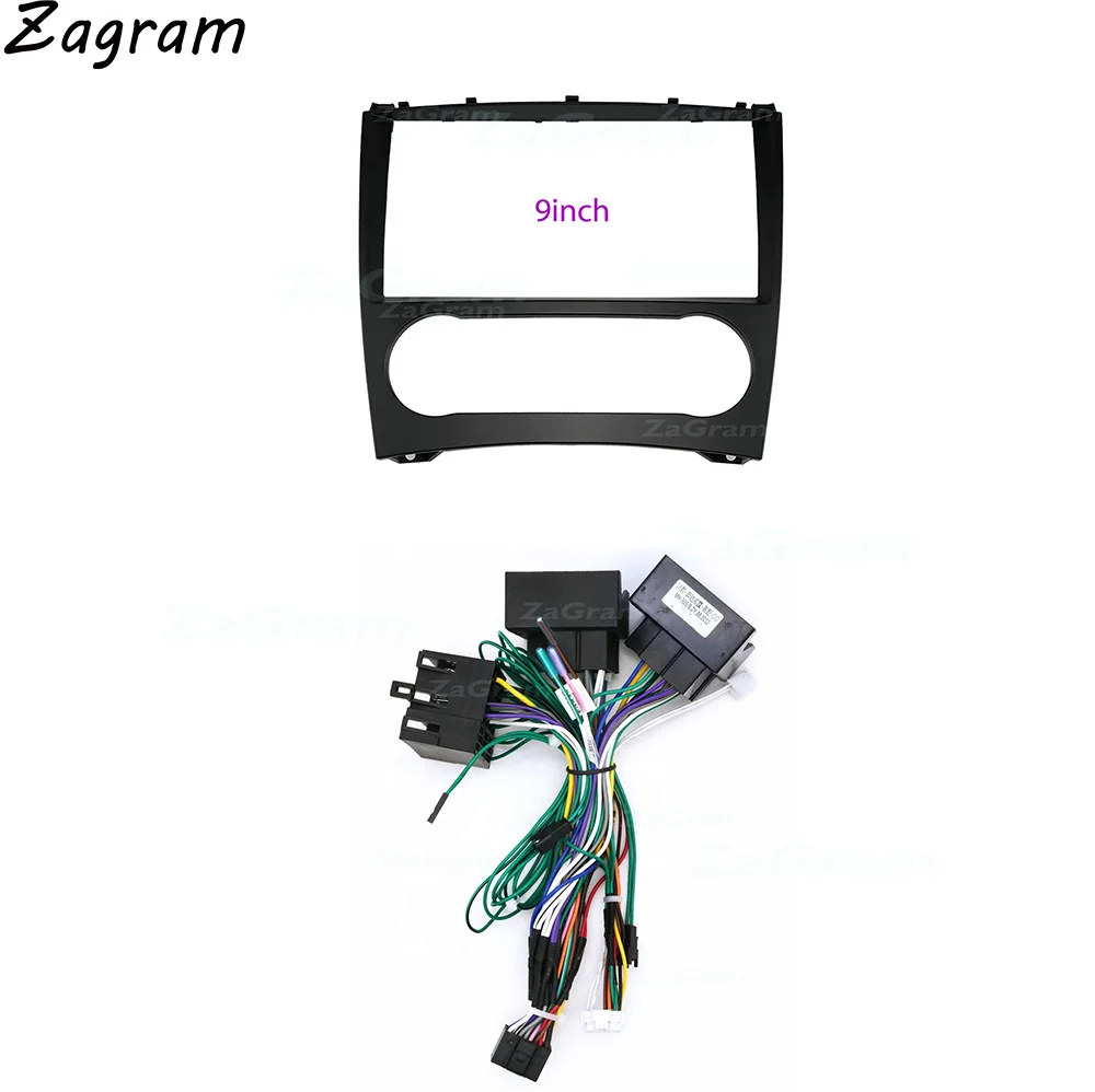 9-дюймовый 2 Din Автомобильный Кабель Fascia Для Mercedes Benz C-Class W203 2005-2009 панель Cd Dvd плеер