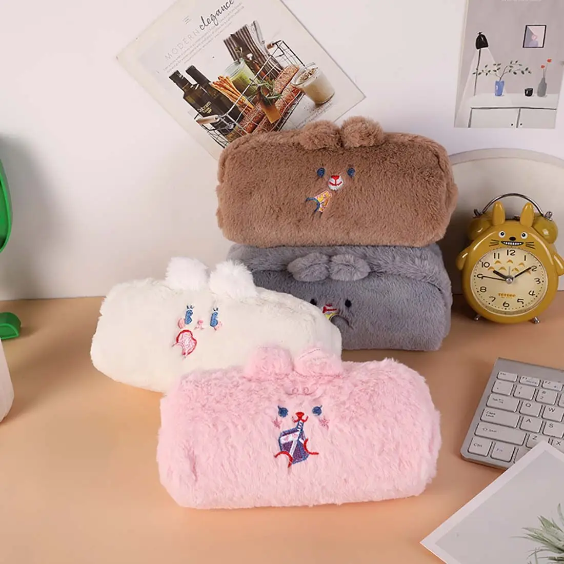 

Fashion Wallet Cosmetic Silicone Pen Case Bear Pencil Case Coin Pouch Zipper Bag