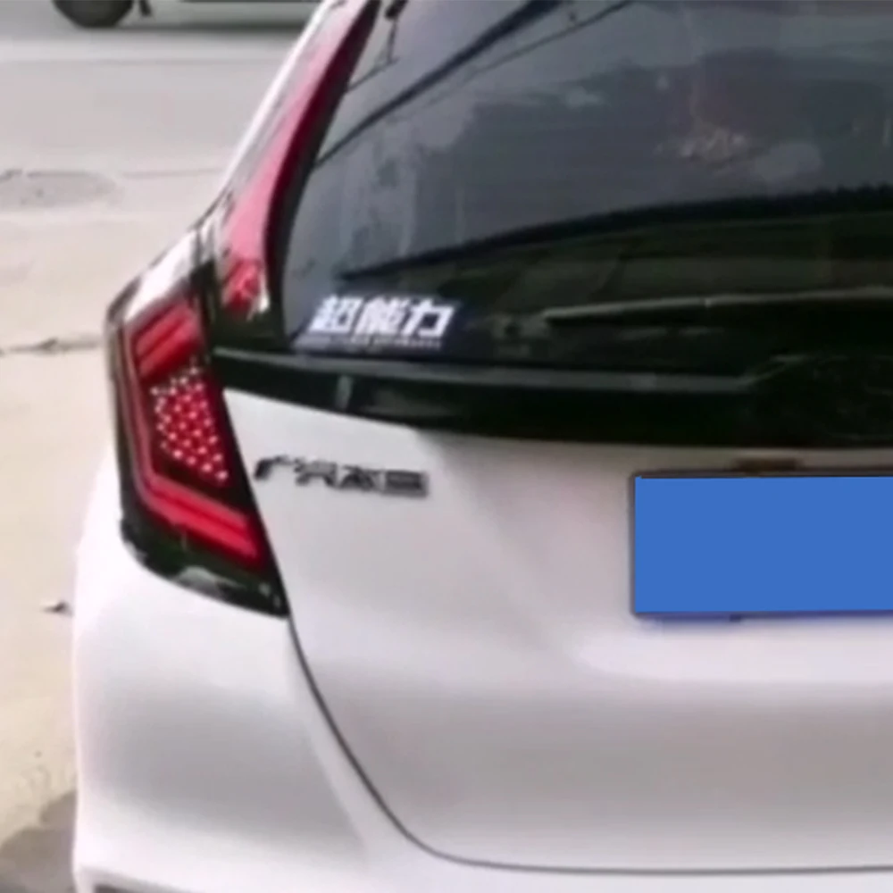 Задние фонари для Honda Jazz Fit GK5 2014 2015 2016 2017 2018 светодиодные задние противотуманные