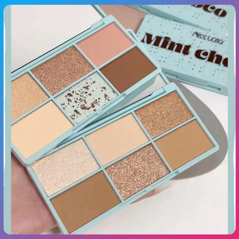 

Mint Chocolate 6 Colors Eyeshadow Palette Matte Long Lasting Waterproof Eye Pigment Makeup Glitter Eye Shadow Cosmetics TSLM1