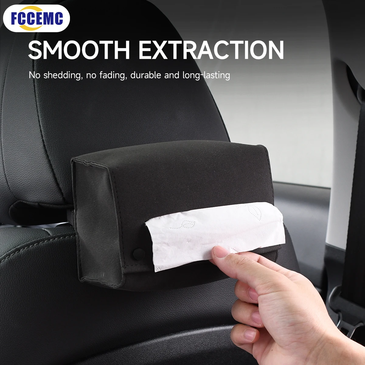 Кожаная черная салфетка для подлокотника центральной консоли