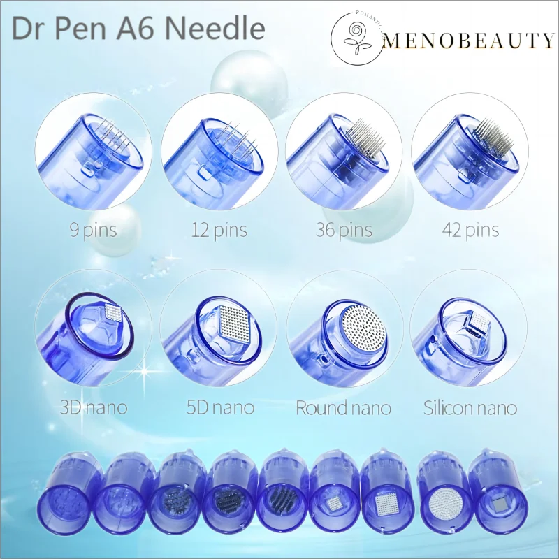 

20Pcs Dr Pen Ultima A6 Replacement Needle Nano Cartridges Bayonet Skin Care Microneedle Derma Pen Tattoo Kit Micro Needles