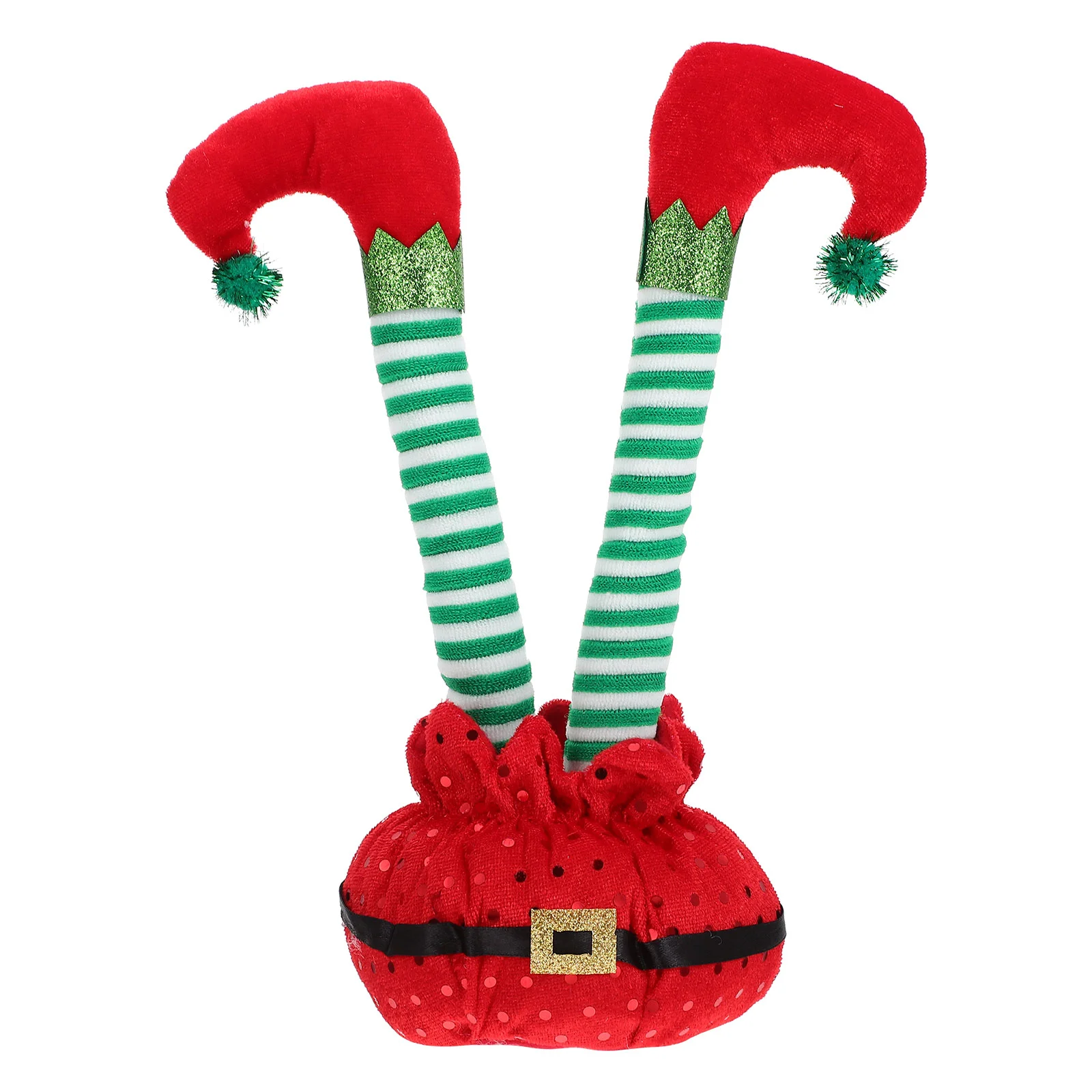 

Christmas Elf Legs Festival Table Decoration Indoor Desktop Craft Pp Cotton Xmas