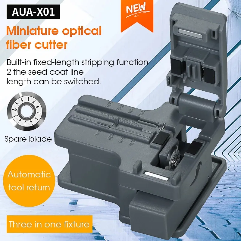 

Free Shipping AUA-X01 Plastic Mini Fiber Optic Cleaver Fiber cleaver cable cutting knife FTTH Fiber Cutter
