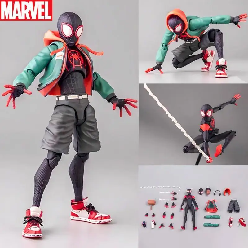 

Marvel Cartoon Spider-man Sentinel Anime Figure Action In Stock Spider-verse Miles Morales Peni Parker Movable Toy Xmas Gift