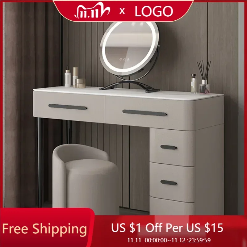 Современный деревянный стул-комод роскошные светодиодные фонари зеркала для