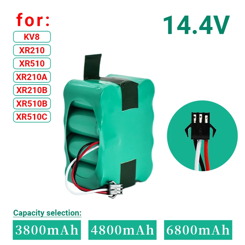 

100% New original 14.4V6800mAh Ni-MH Battery for KV8 XR510 XR210A XR210B XR510A XR510B XR510C 510D Vacuum Sweeping Cleaner Robot