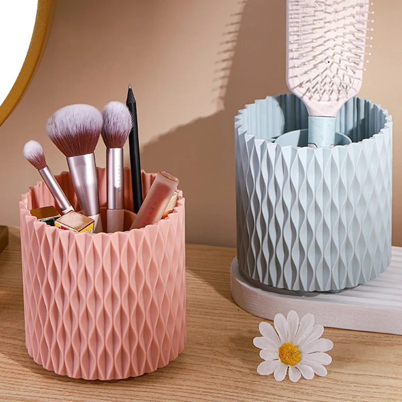 

Rotating Cosometic Storage Box Brushes Lipsticks Holder Case Office Pen Stationery Accessories Organizer Container Makeup Box