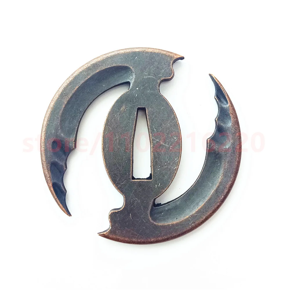 Уникальная защитная накладка из сплава Tsuba для реальной японской детской детали