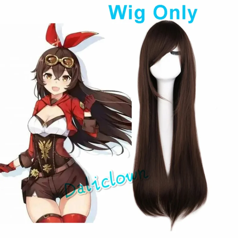 Игра GenshinImpact Янтарный костюм для косплея обувь парик кролика девочек комбинезон