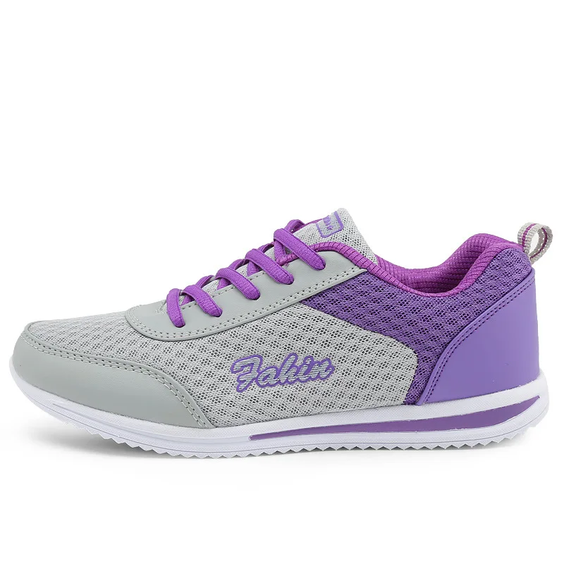 Casual Fashion Women's Sneakers Ventilation Mesh Soft Sole Workout Shoes Cotton Lace Up Anti-Skid Hiking Riding Flats In Summer