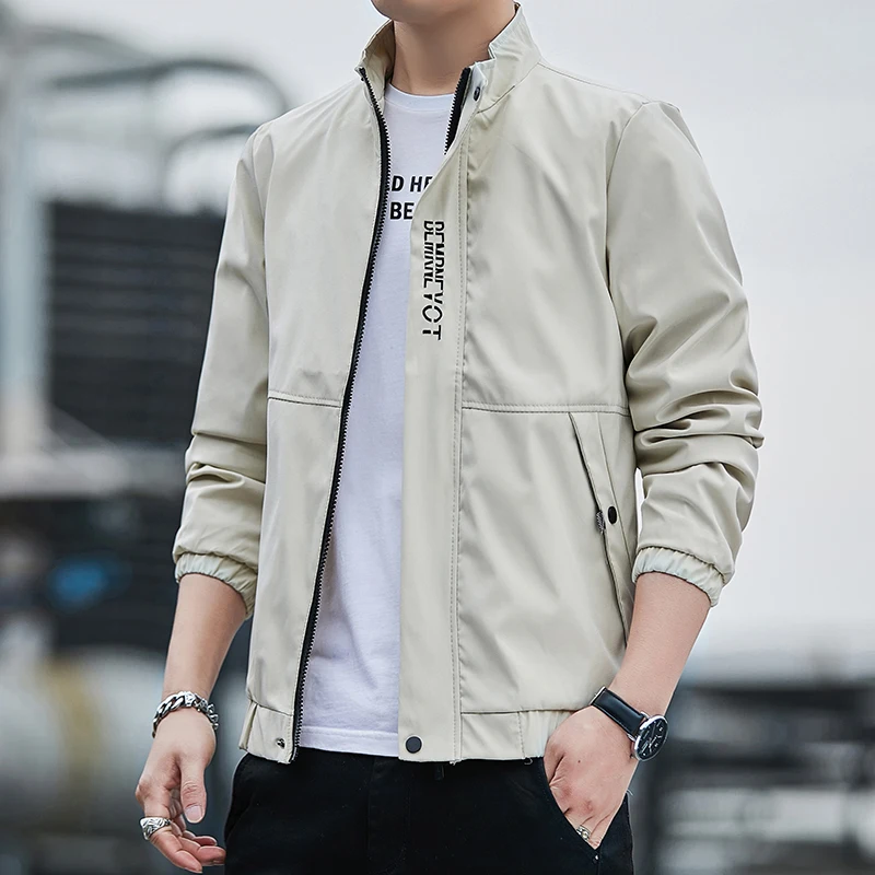 

Мужской осенне-весенний светоотражающий тренчкот в Корейском стиле дневного размера 4XL, водонепроницаемая куртка, мужской свободный тренч...