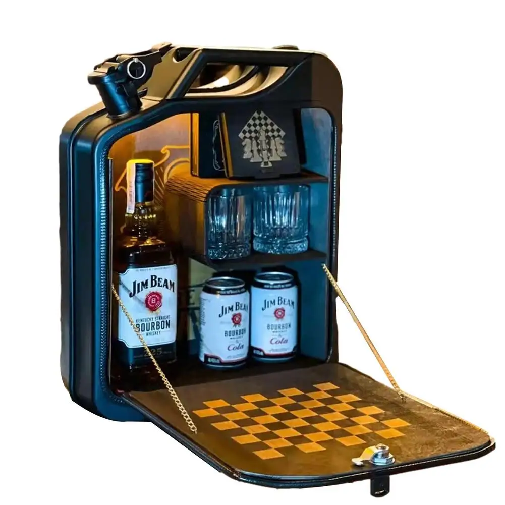 

New Jerry Can Canister Mobile Bar Cabinet My Cave My Rules Mini Bar Whiskey Jerry Can Mini Bar For Husband For Men's Gift