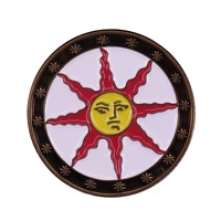 dark sun shield jewelry gift pin bag lapel fashionable creative cartoon brooch lovely enamel badge clothing accessories