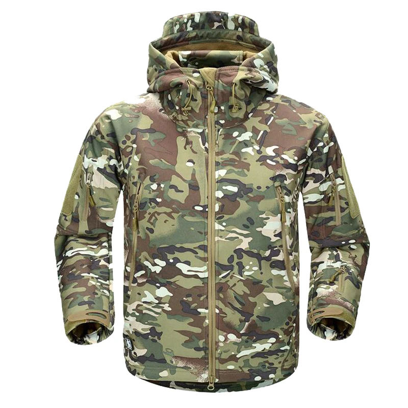 

2022Men's Winter Military Camouflage Fleece Jacket Army Tactical Jacket Coat Multicam Male Camouflage Waterproof Windbreakers