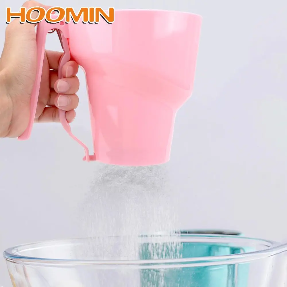 

HOOMIN Sieve Cup Powder Flour Mesh Sifter Cup Baking Icing Sugar Shaker Fine Mesh Powder Flour Sieve Manual Sieve Cup