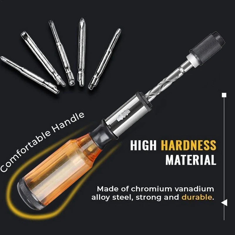 Набор отверток с трещоткой Push Pull набор 5 в 1 рукавная отвертка держатель бит