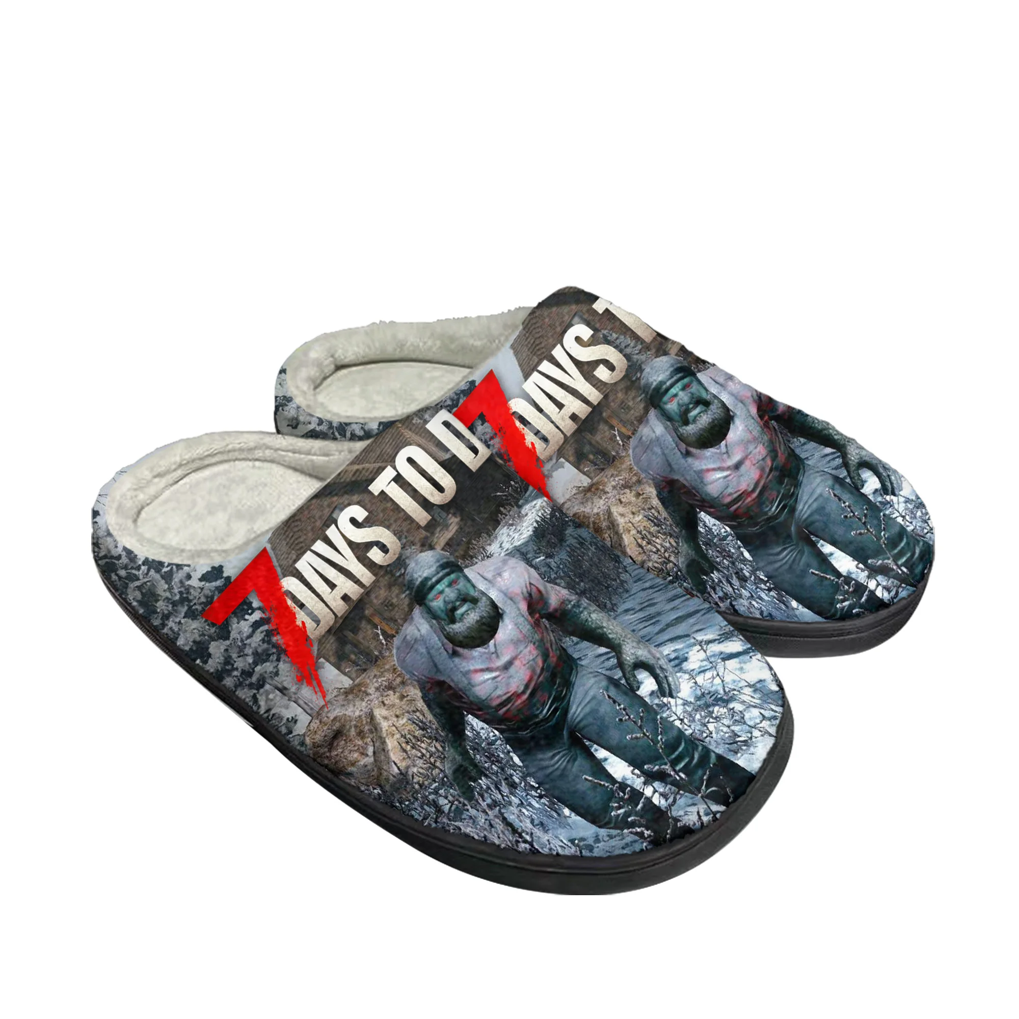 

Anime Cartoon Game 7 Days To Die Home Cotton Slippers Men Women Plush Bedroom Casual Keep Warm Shoes Fashion Tailor Made Slipper