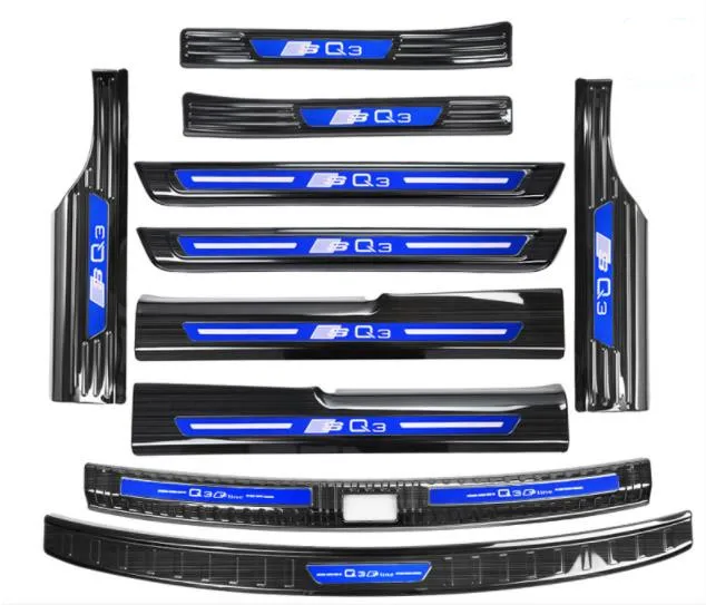 

Для Audi Q3 2019-2022 высококачественная нержавеющая сталь порог машины защитная пластина багажника пороговое защитное покрытие автомобильные ак...