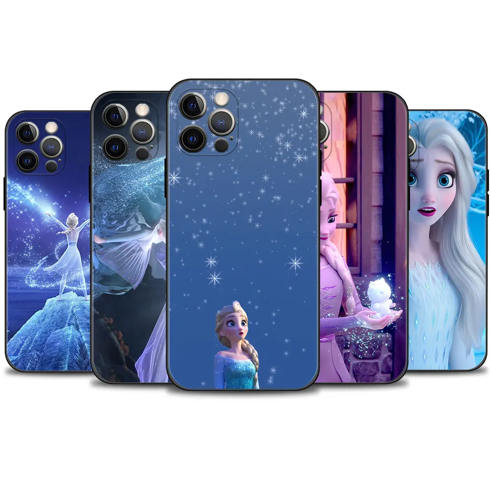

Cover For iPhone 13 Pro Max 14 11 7 8 Plus XR 12 X XS SE2 Mini 5 6 SE 6S SE2022 Shell Style Disney Frozen Elsa princess