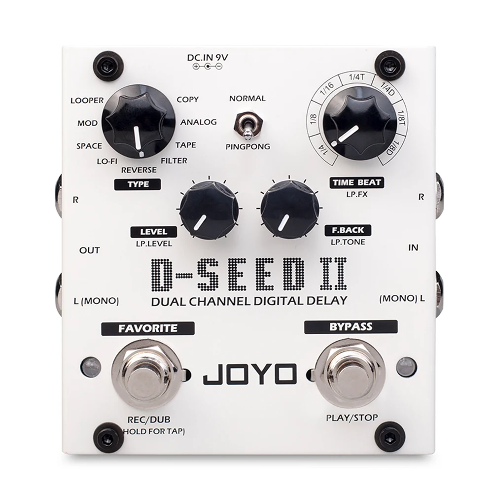 Педали JOYO D-SEED-II Delay Looper для электрогитары педаль басов с несколькими эффектами 8