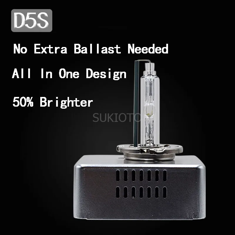Фото 2 шт. SUKIOTO GENUINE JAPAN HID D5S 6000K 12 В 25 Вт ксеноновая стандартная лампа для фар Замена оригинальной D5S HID авто лампы для Audi №4