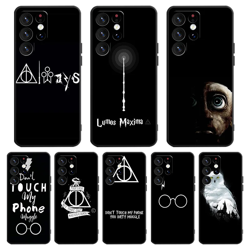 

H-Harry P-Potter Phone Case For Samsung Galaxy S23 S22 S21 S20 FE Ultra S10e S10 S9 S8 Plus Lite Black Cover